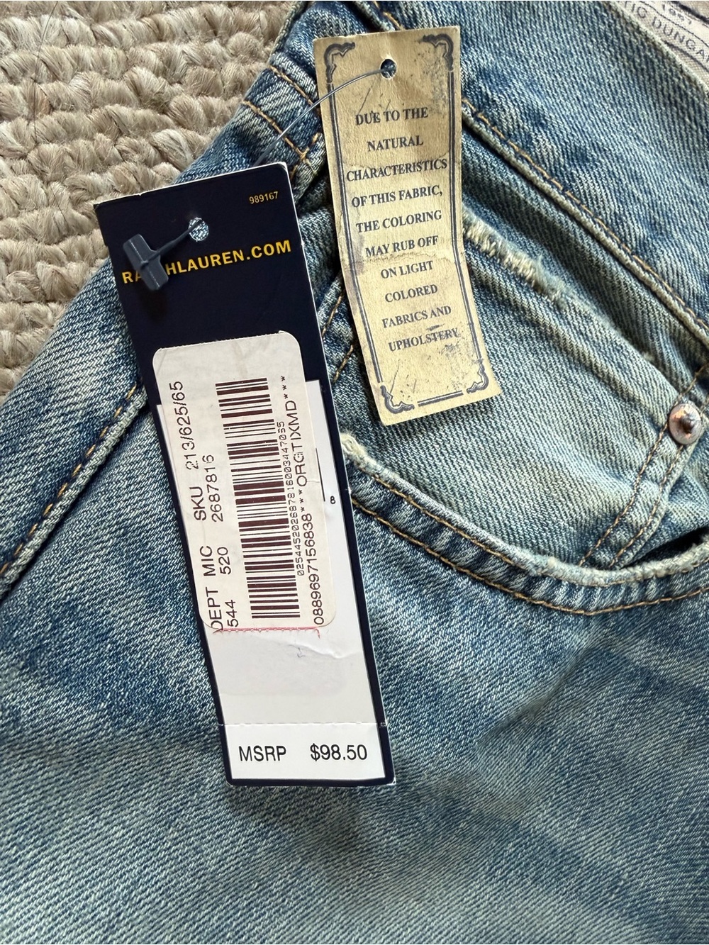 Ralph Lauren Light Blue Straight Jeans - Picture 2 of 4